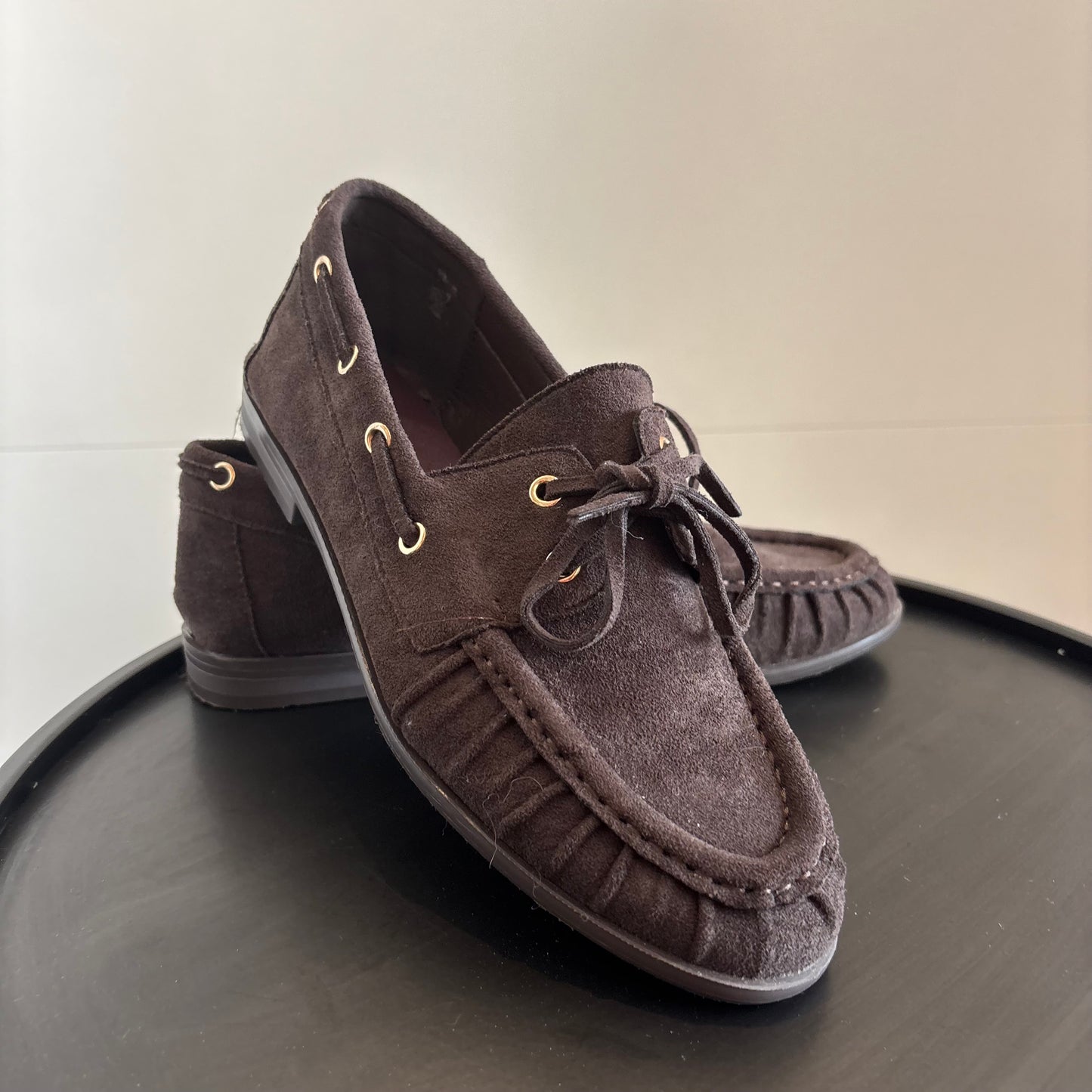 Mokassin-Wildleder braun Carla
