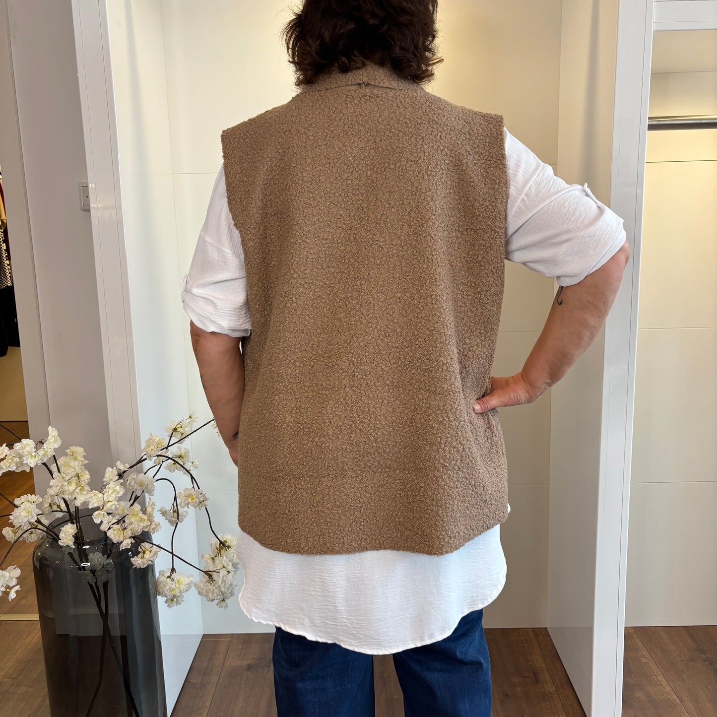 Longweste in Teddy-Optik Marli