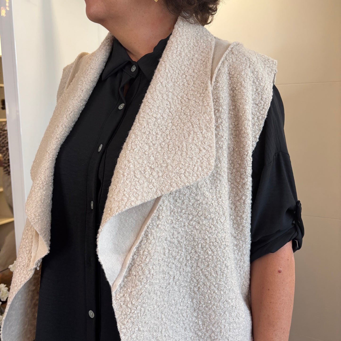 Longweste in Teddy-Optik Cleo