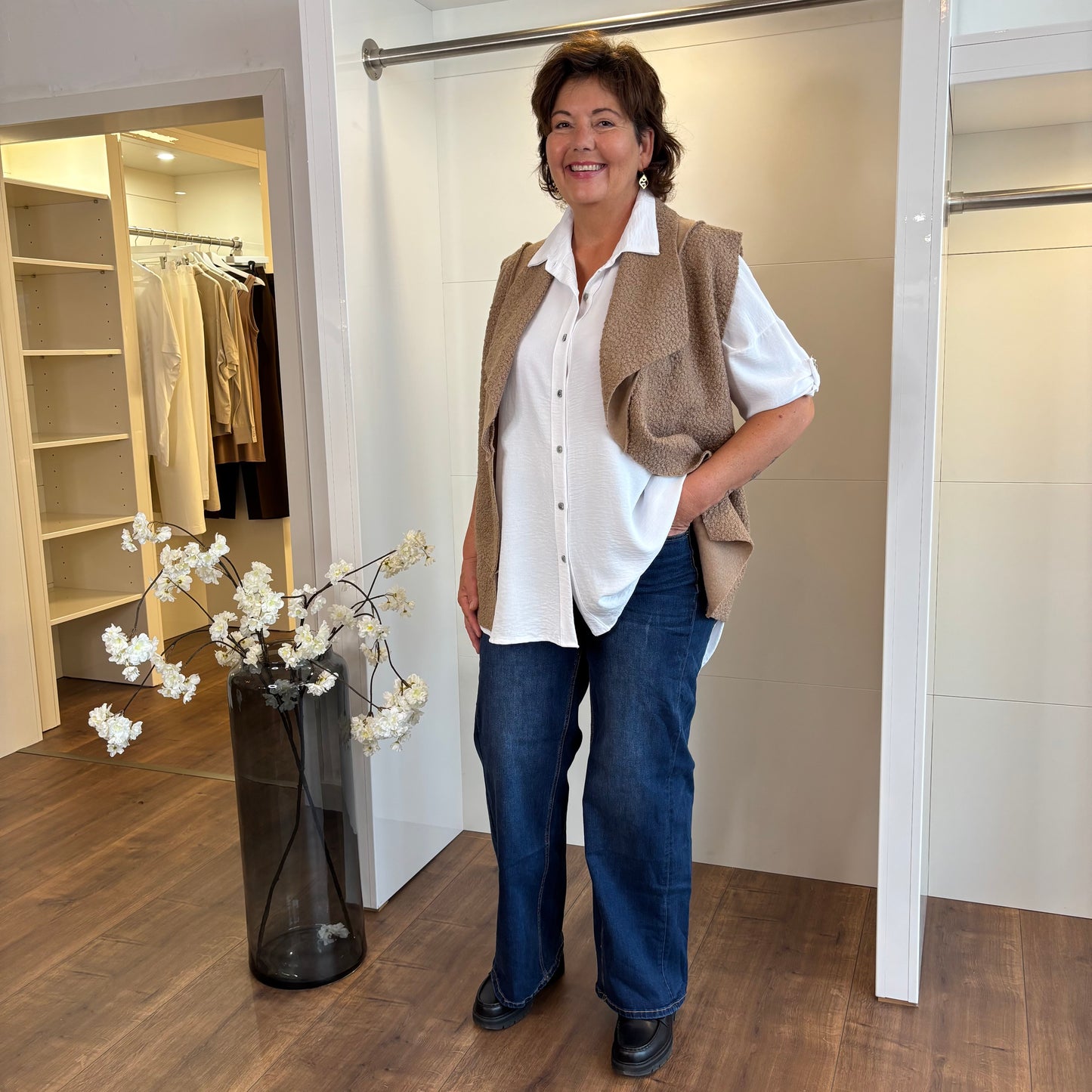 Longweste in Teddy-Optik Marli