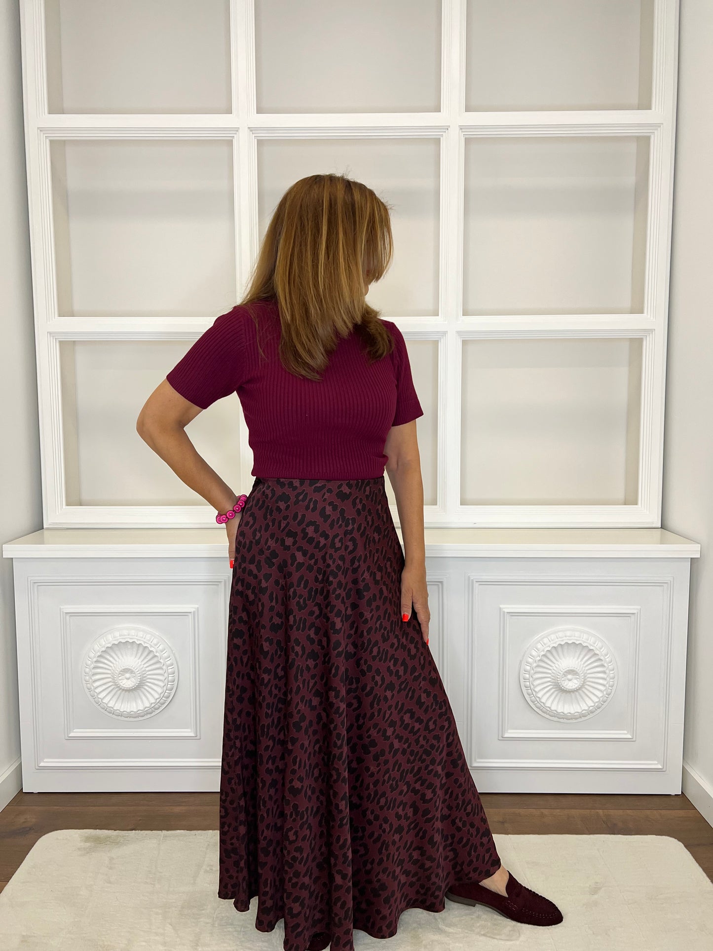 Maxi-Rock mit Animalprint Carla