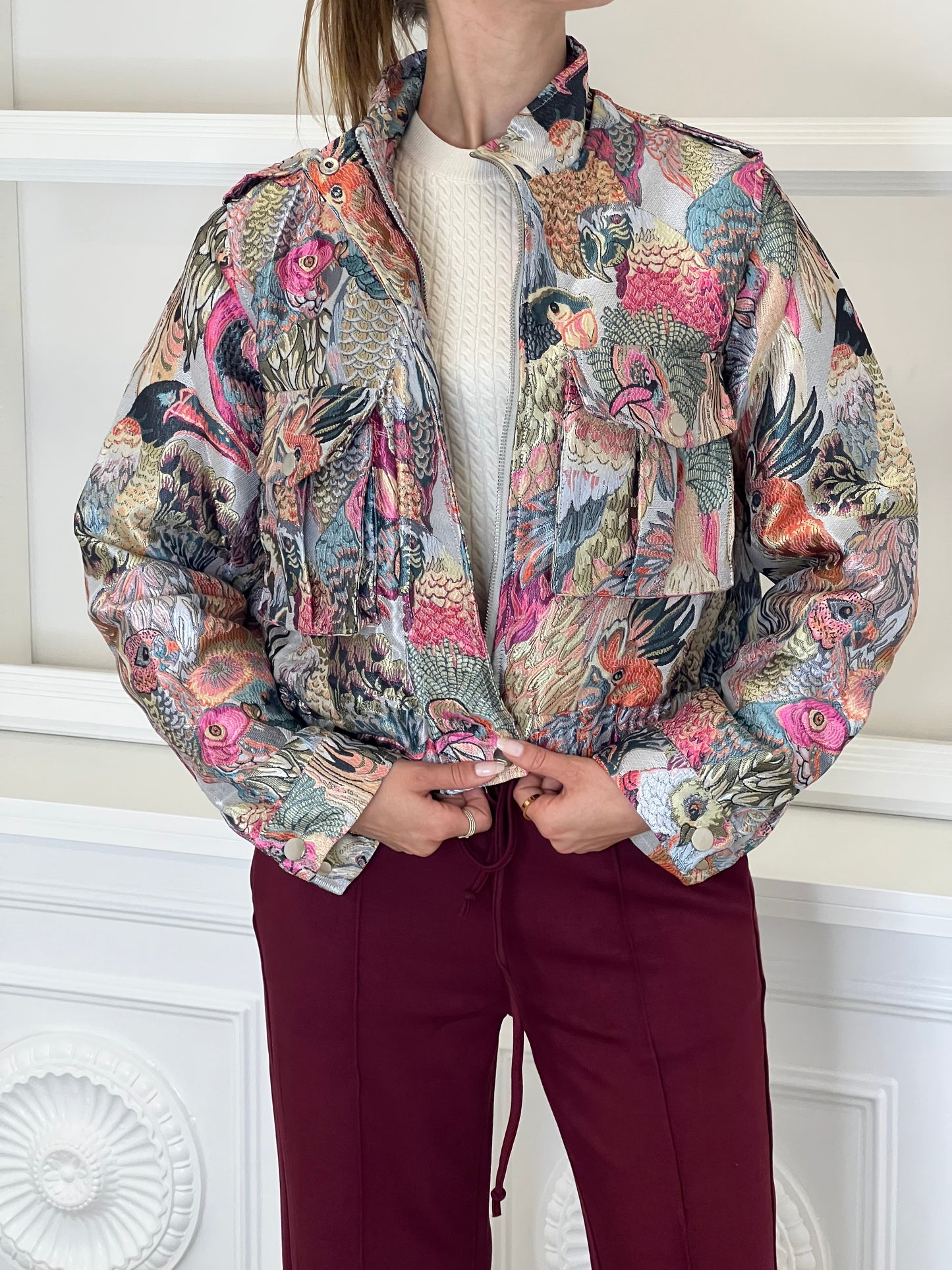 Kurzjacke mit Tiermotiv-Muster Anna