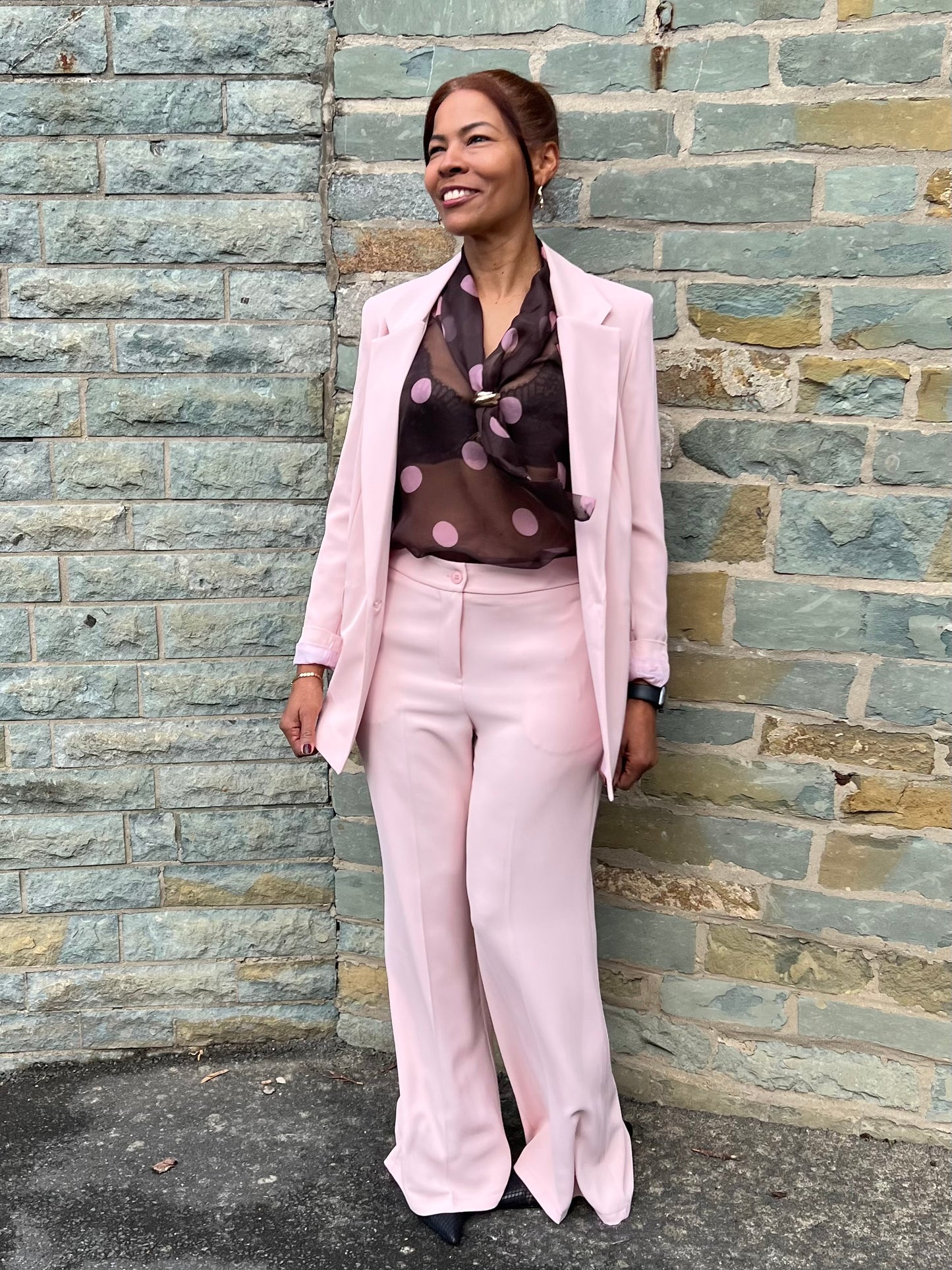 Elegante Hose in zartem Rose Daphne