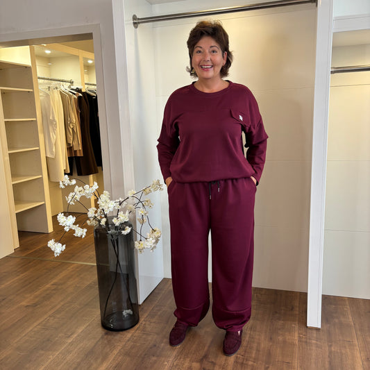 Loungewear-Oberteil „Merlot Moments“