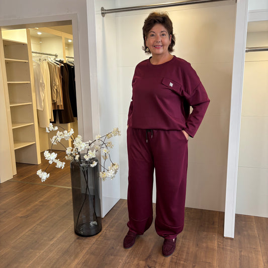 Loungewear-Hose „Merlot-Moments“