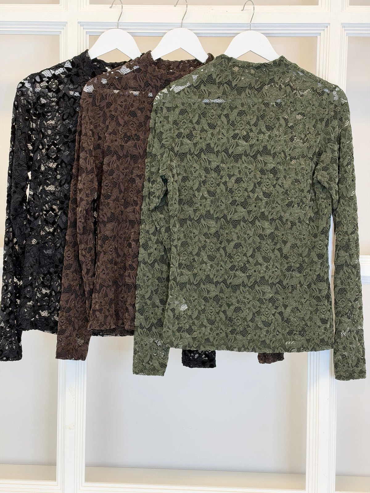 Spitzen-Shirt braun Juna