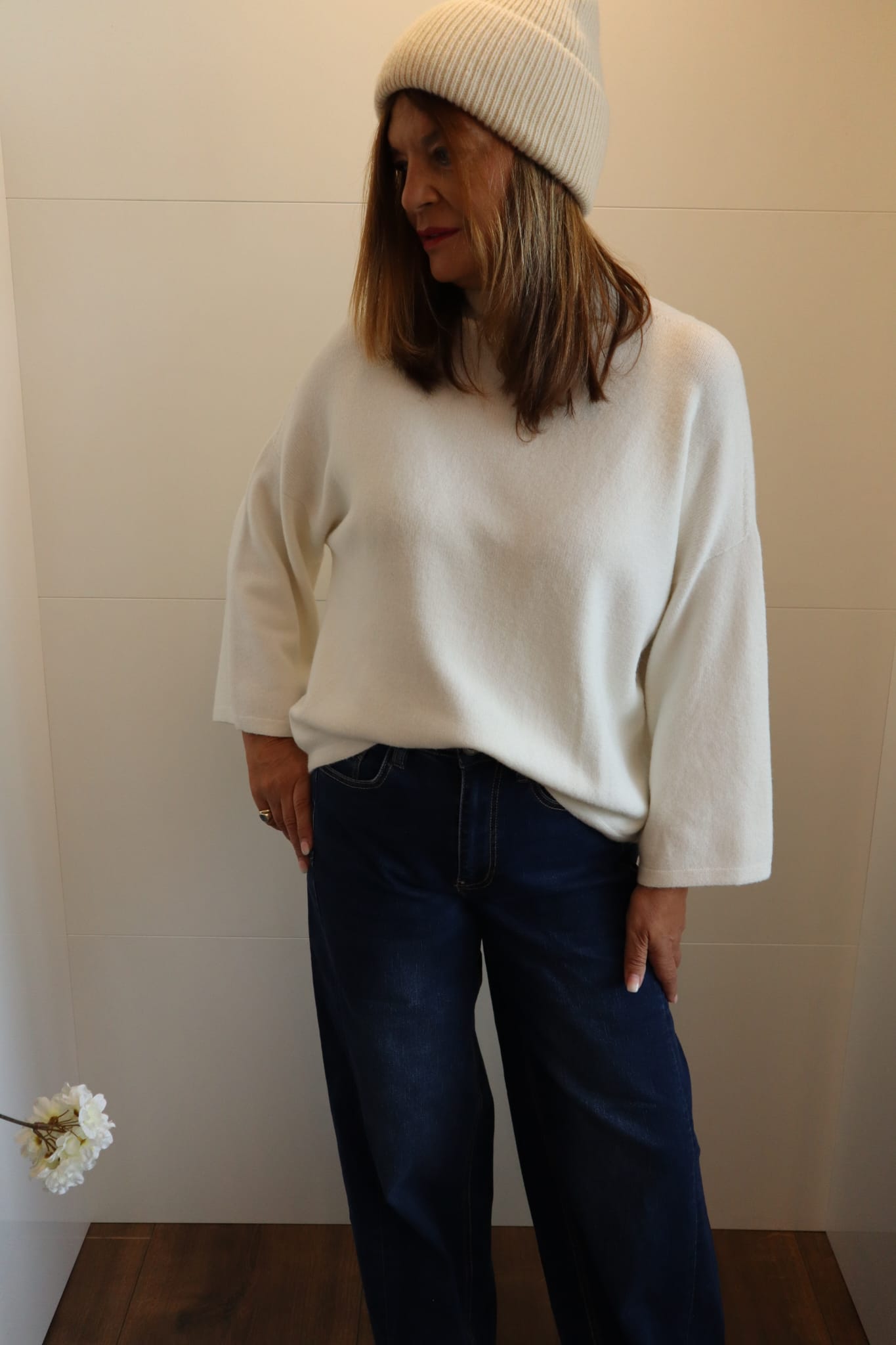 Pullover creme