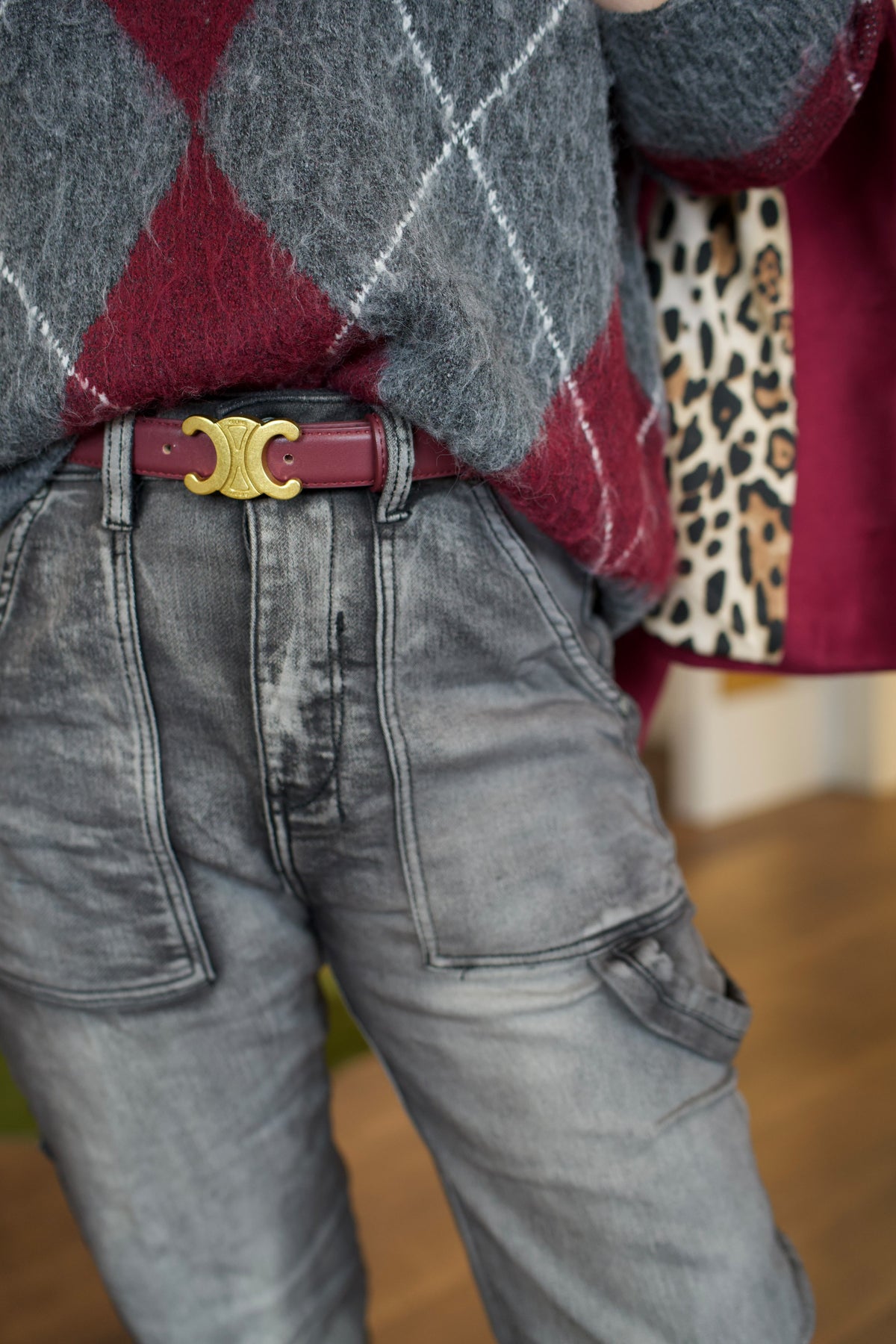 Jeans in lässigen Cargo-Look-Hellgrau Jara von Esvivid
