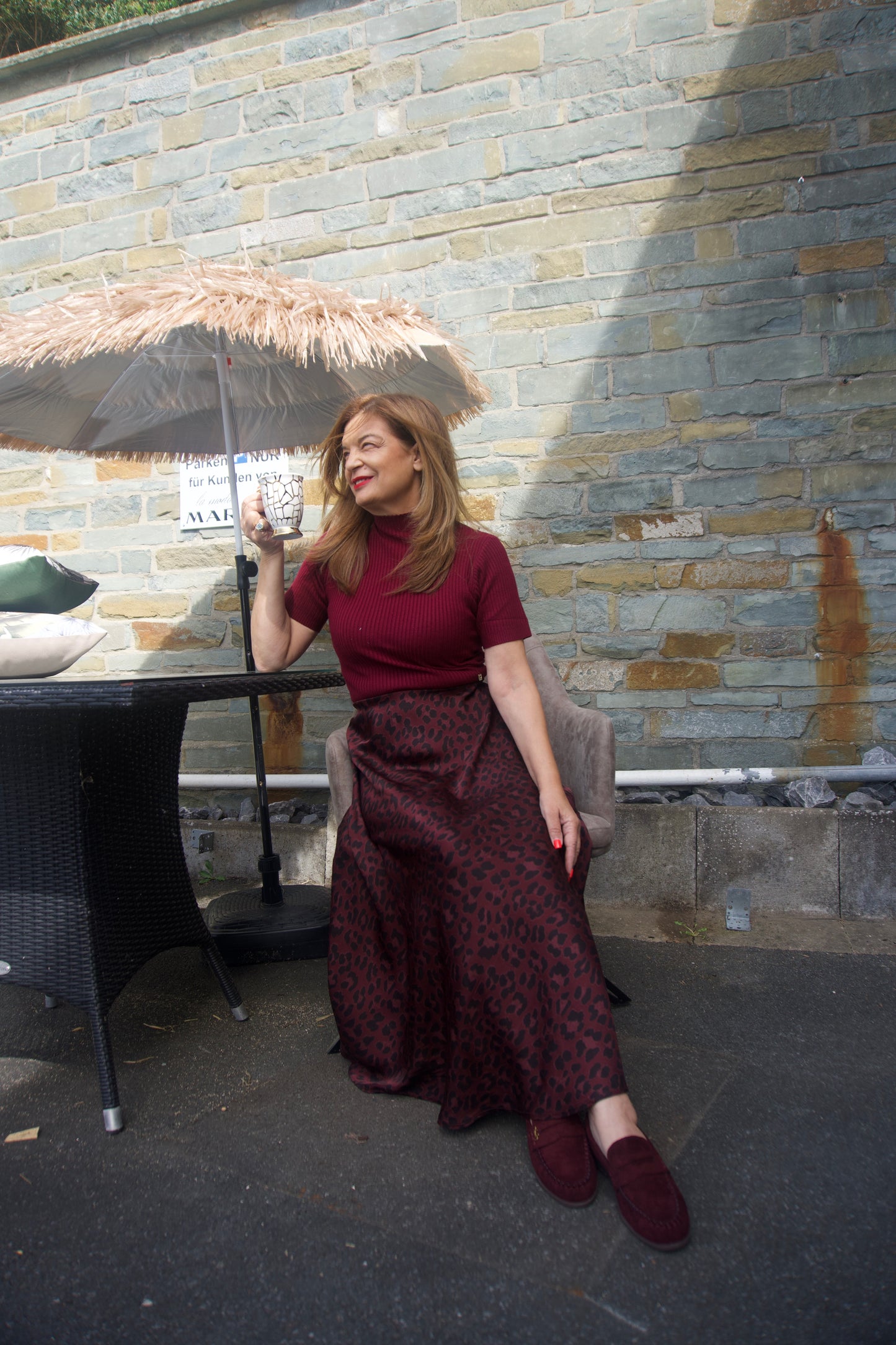 Maxi-Rock mit Animalprint Carla