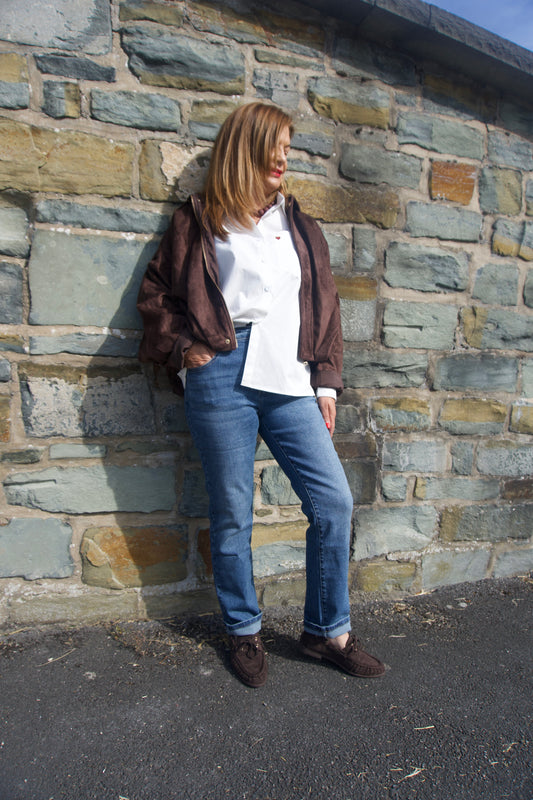 Jacke in Wildleder-Optik braun Babsi