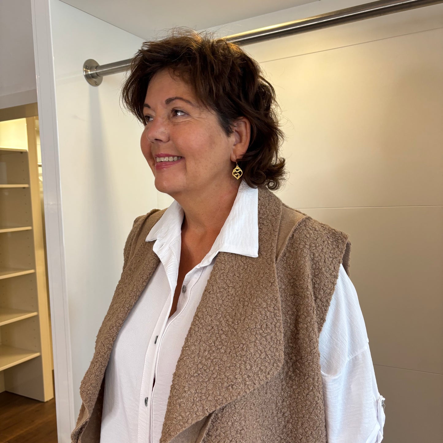 Longweste in Teddy-Optik Marli