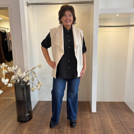 Longweste in Teddy-Optik Cleo