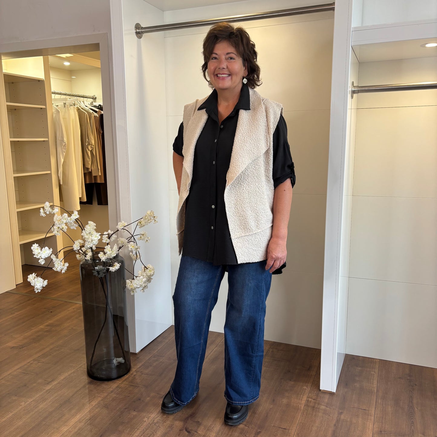 Longweste in Teddy-Optik Cleo