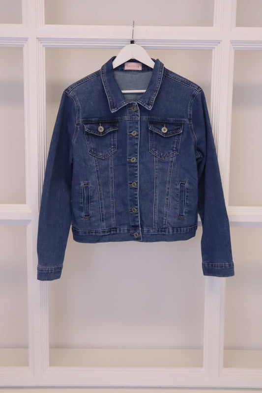 ESVIVID Jeans Jacke blau kurz