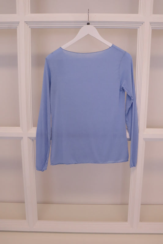 Misto Cashmere Langarm Shirt hellbau