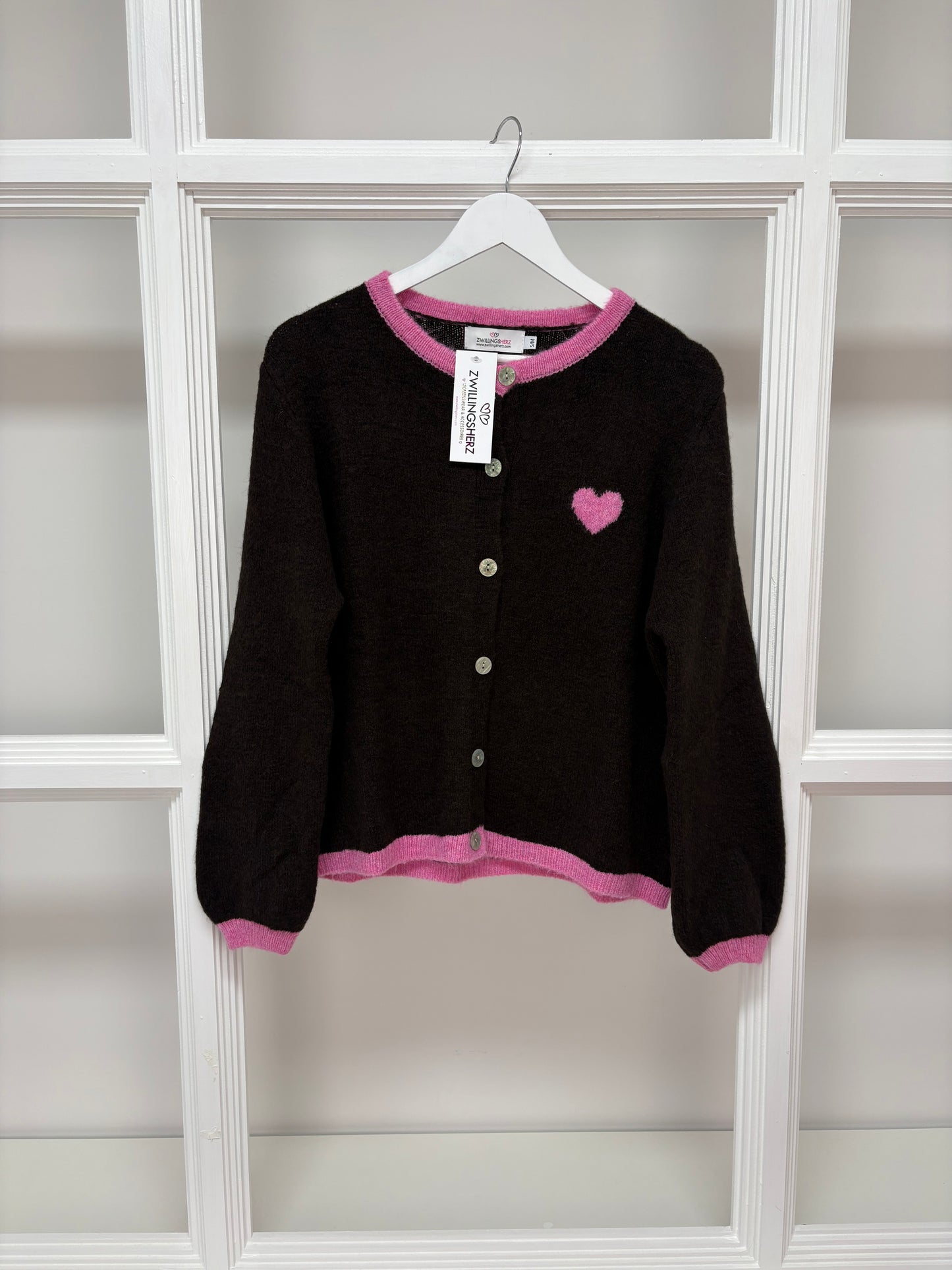 Zwillingsherz Wollmix Cardigan "Herz" Bo