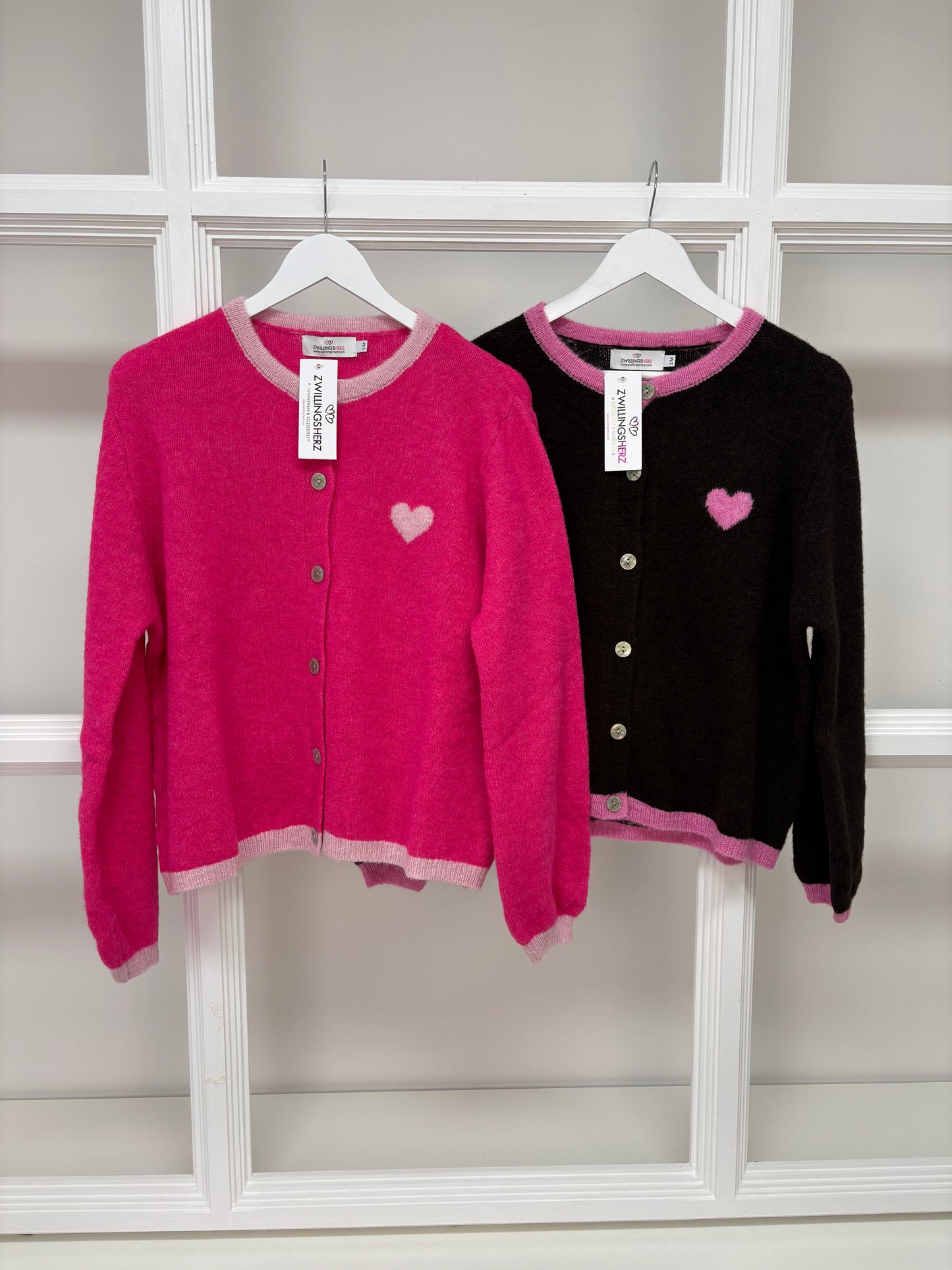 Zwillingsherz Wollmix Cardigan "Herz" Bo