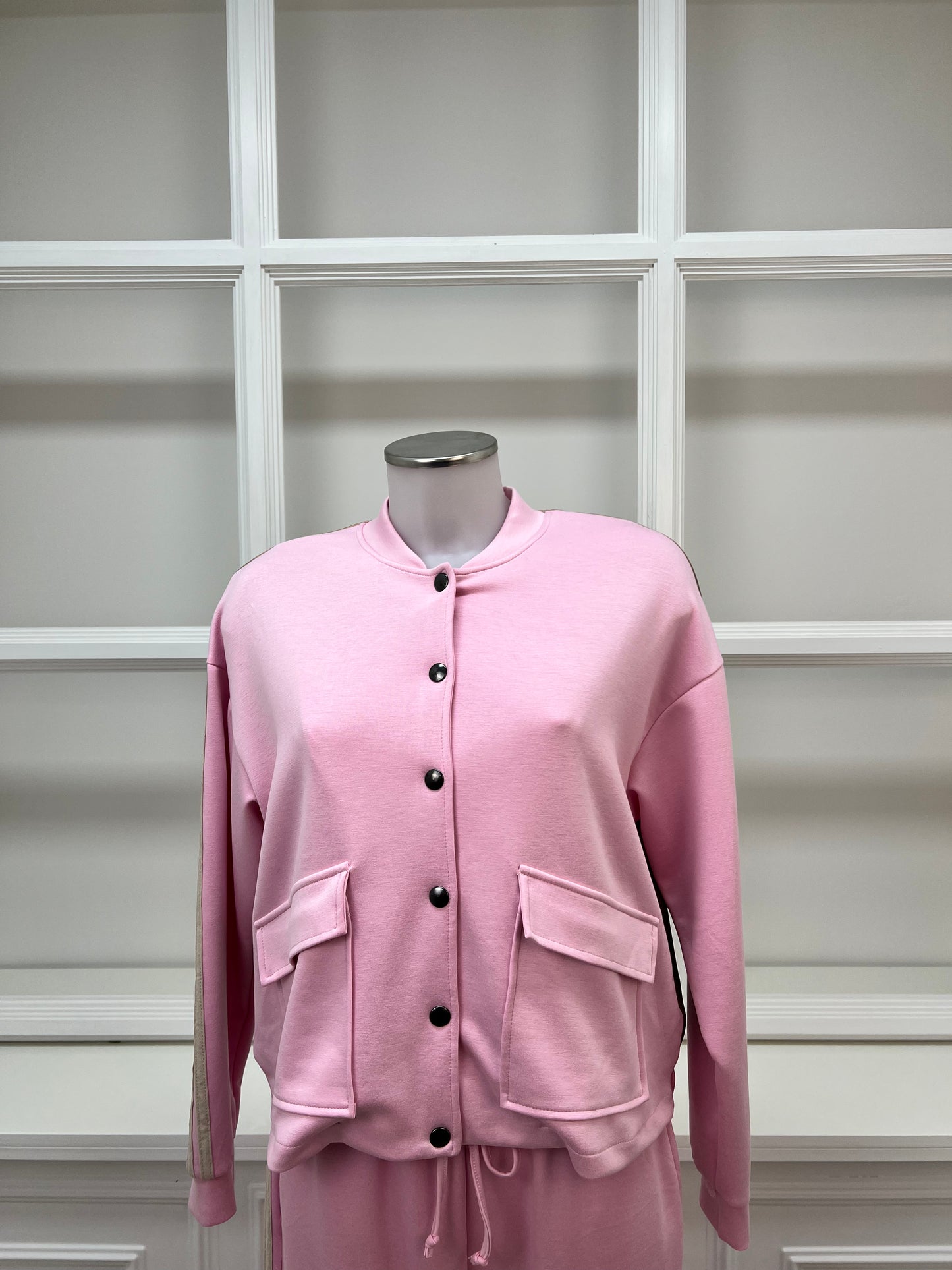 Blousonjacke Bela in rosa mit Rückenprint