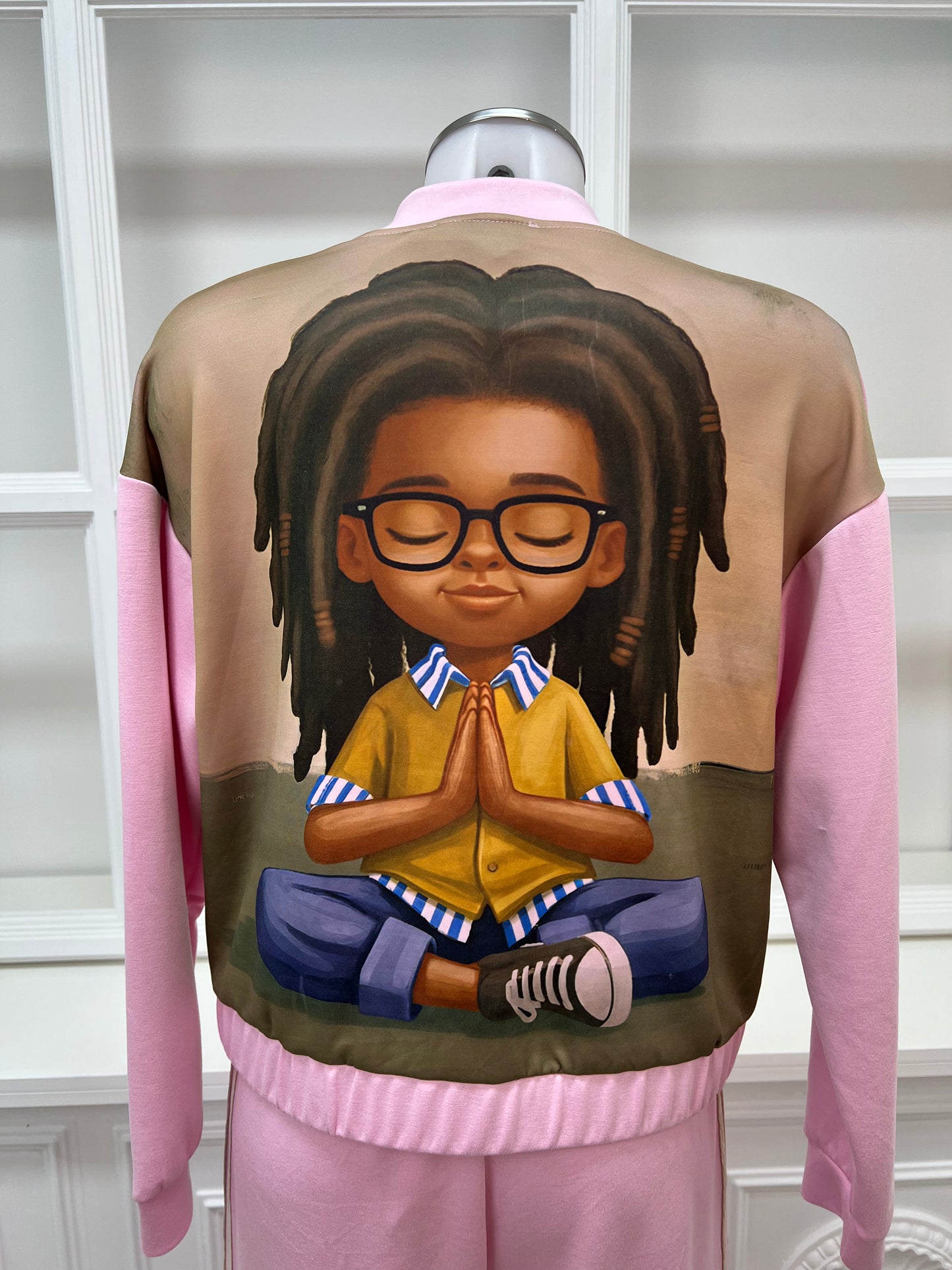 Blousonjacke Bela in rosa mit Rückenprint