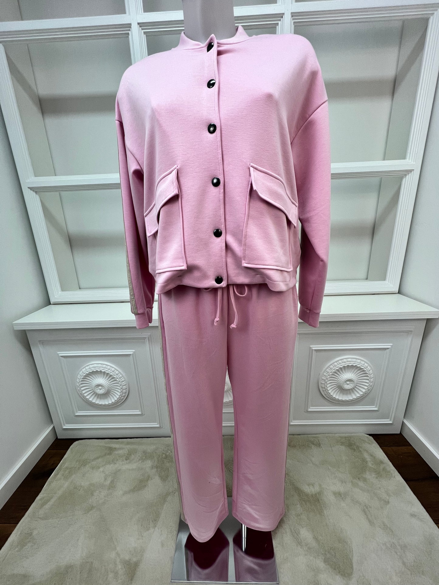 Blousonjacke Bela in rosa mit Rückenprint