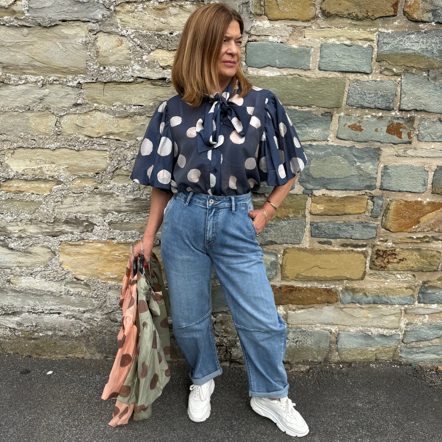 Elegante Polka-Dot Bluse - Edith