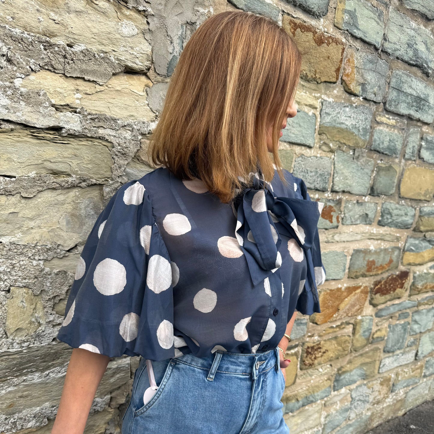 Elegante Polka-Dot Bluse - Edith