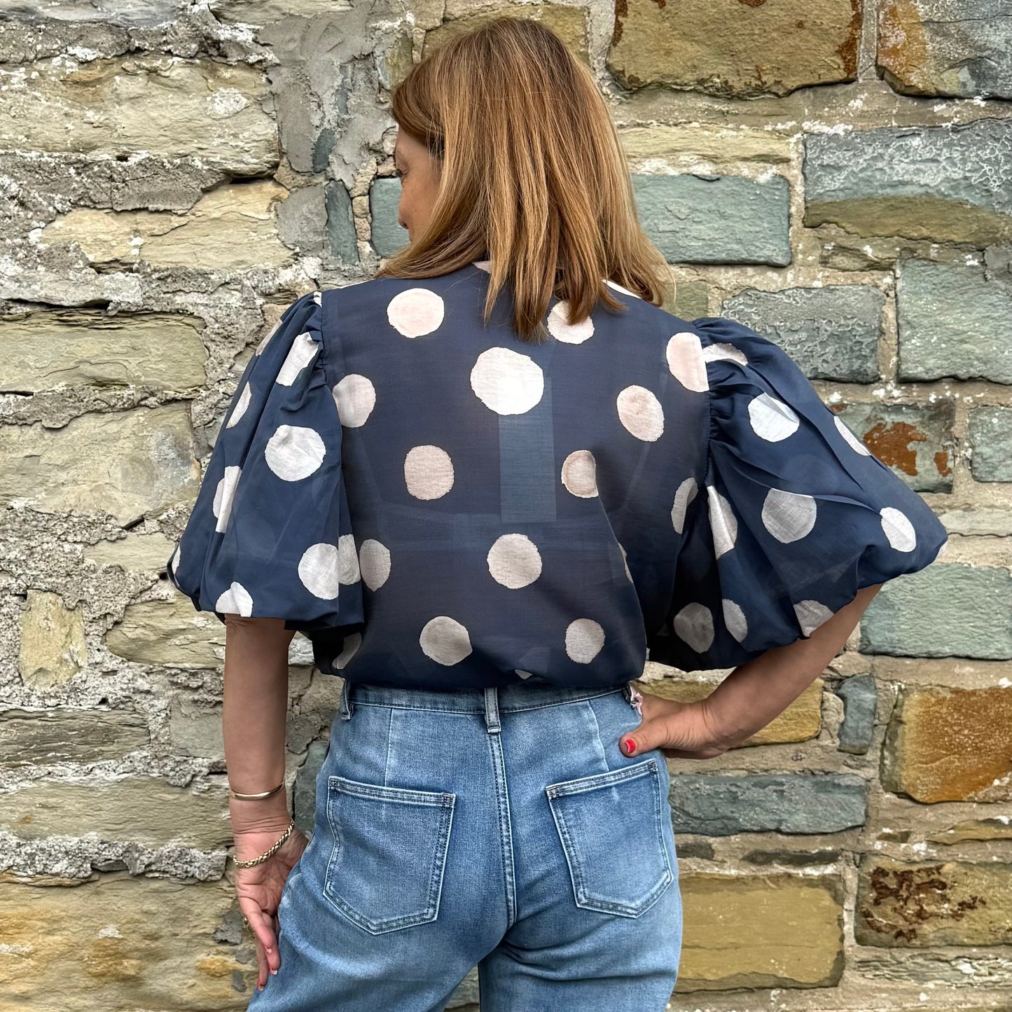 Elegante Polka-Dot Bluse - Edith