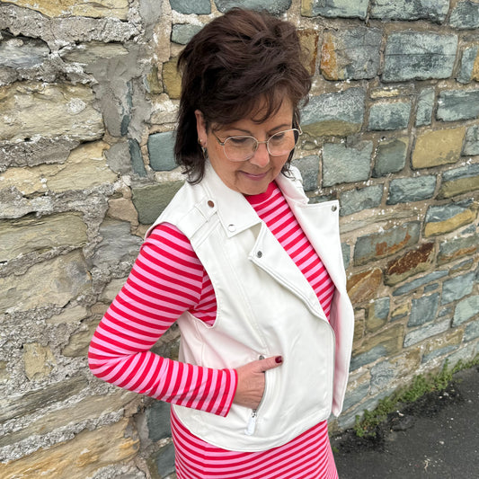 Studio UNTOLD weiße Lederweste