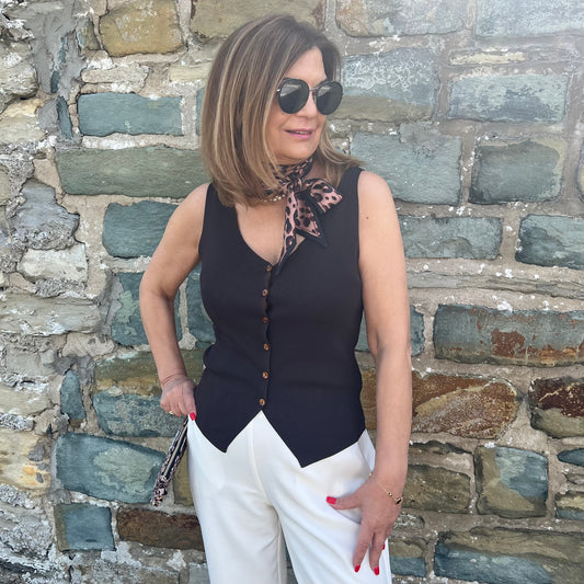 Elegantes Stick-Weste - Evelyn