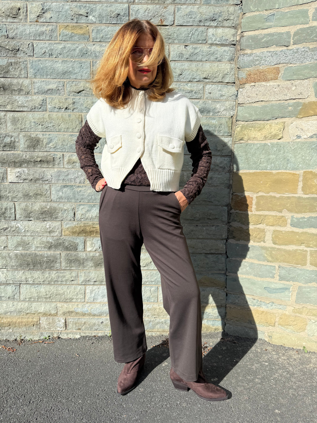 Marlene-Hose Dark-Schoko Jyna