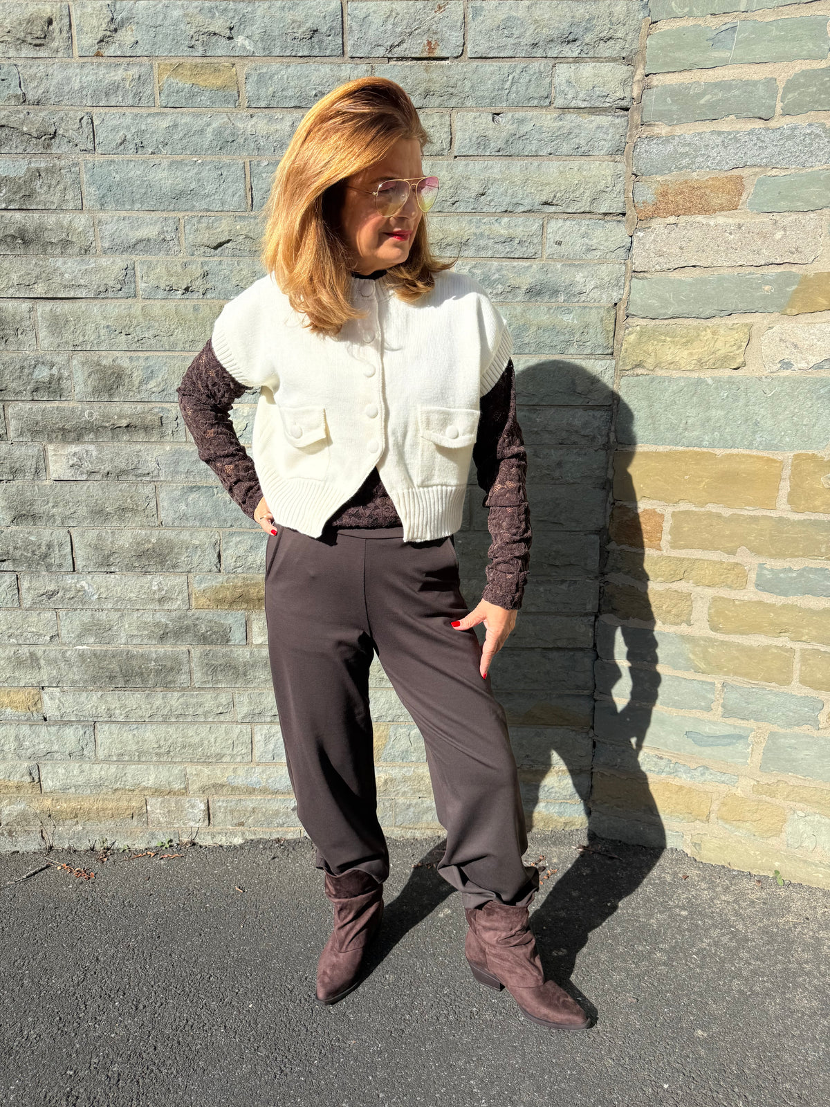 Marlene-Hose Dark-Schoko Jyna