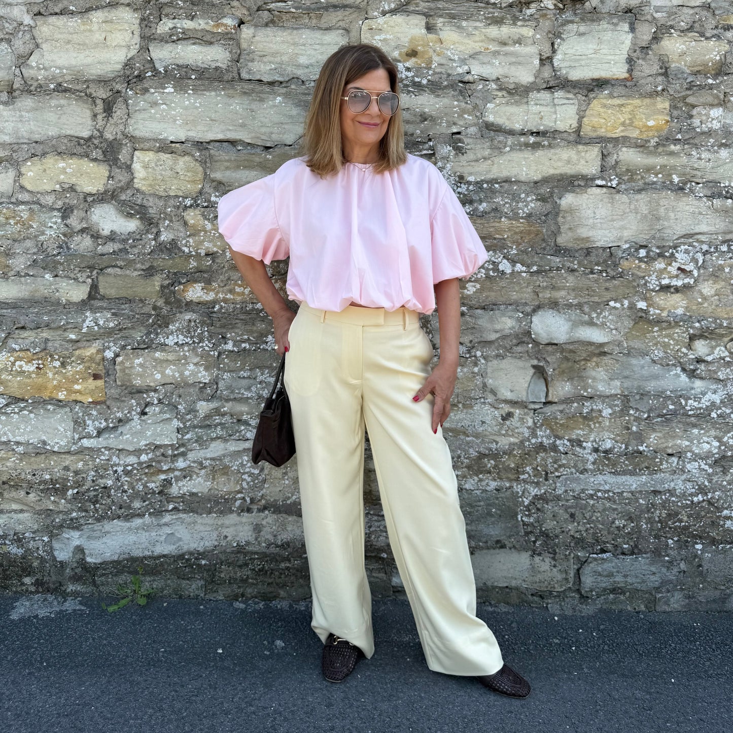 Bluse mit voluminösen Ballonärmeln - Finja