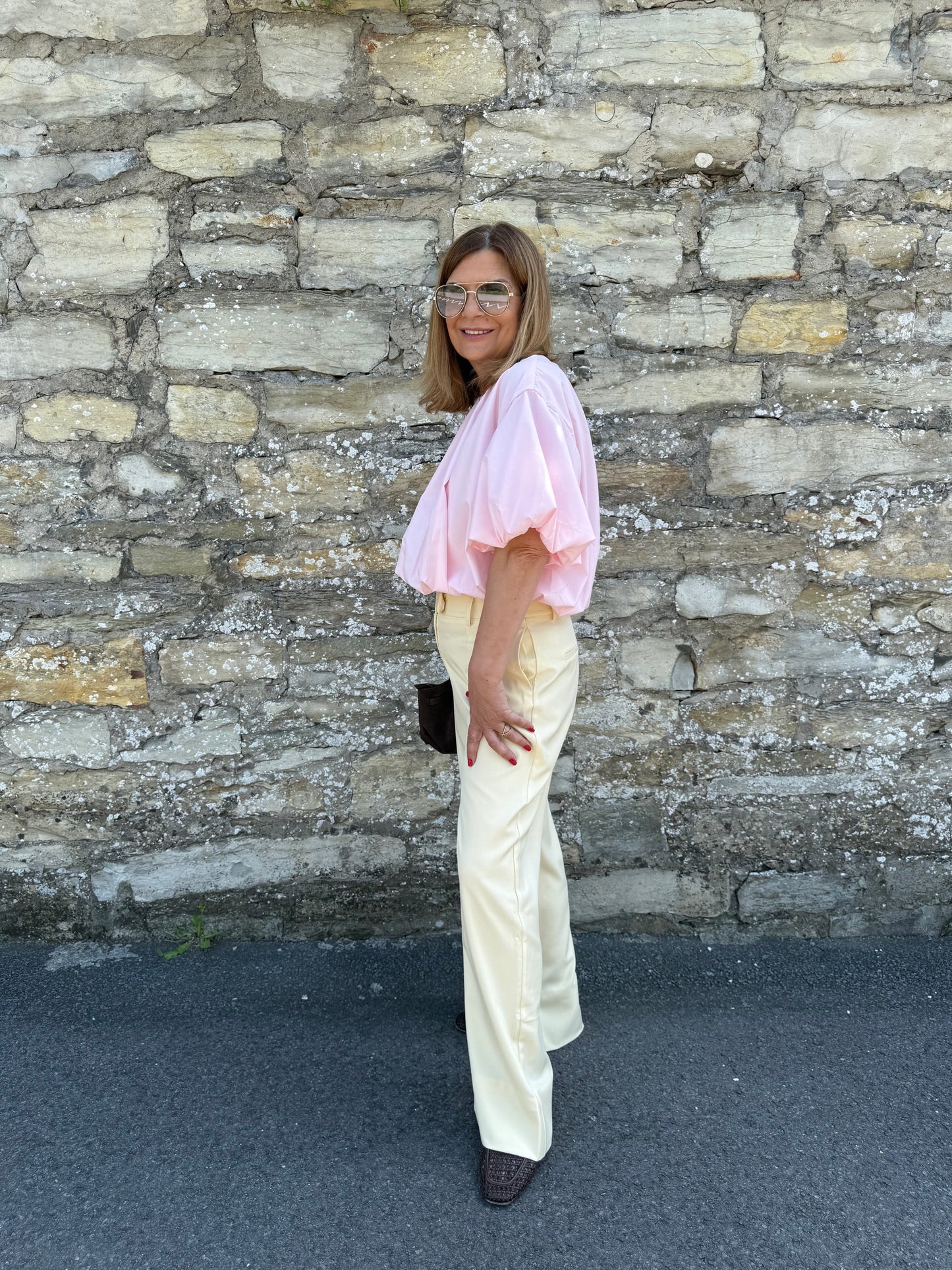 Bluse mit voluminösen Ballonärmeln - Finja