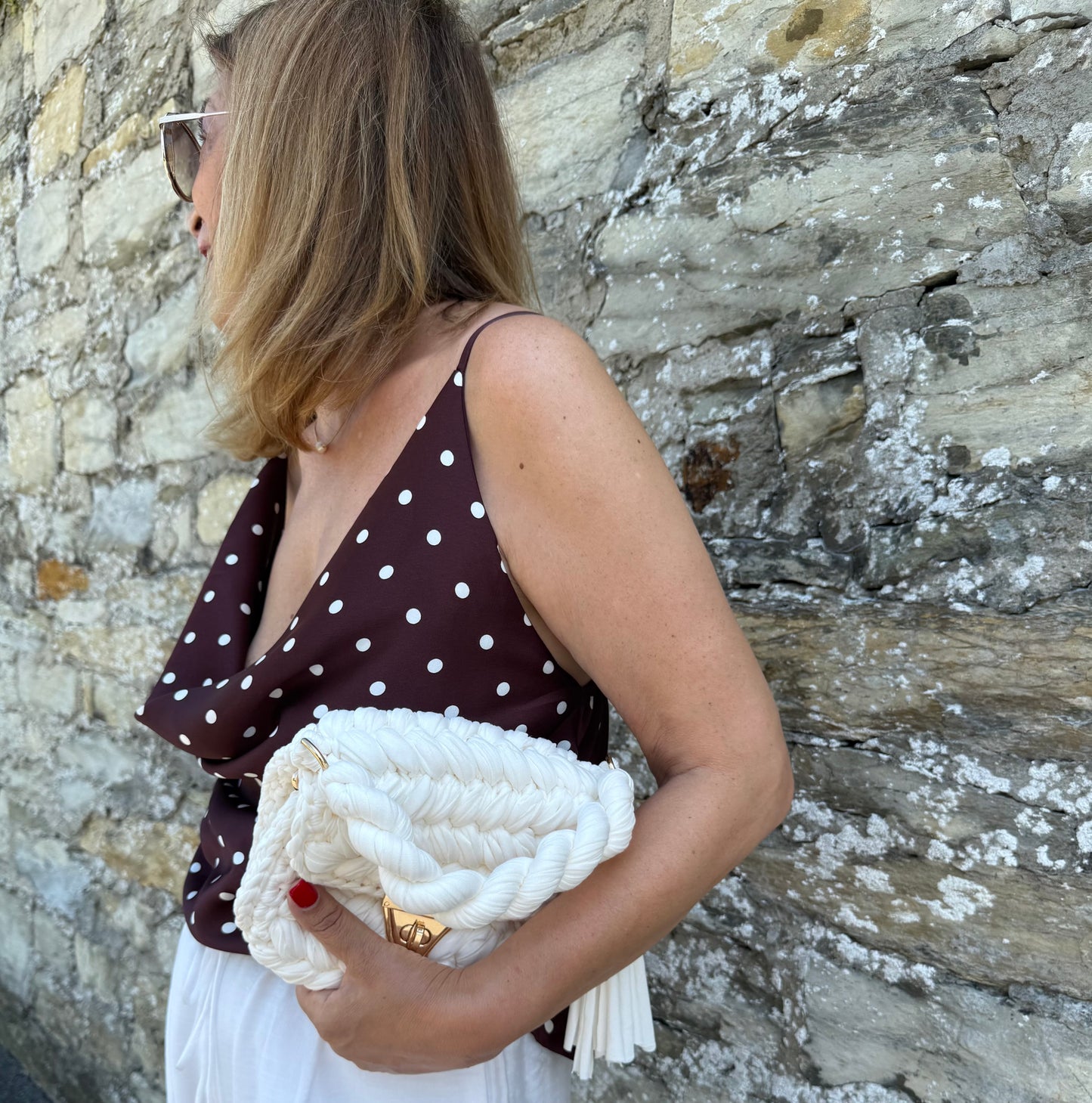 Handtasche in Cremeweiß - Gabriella