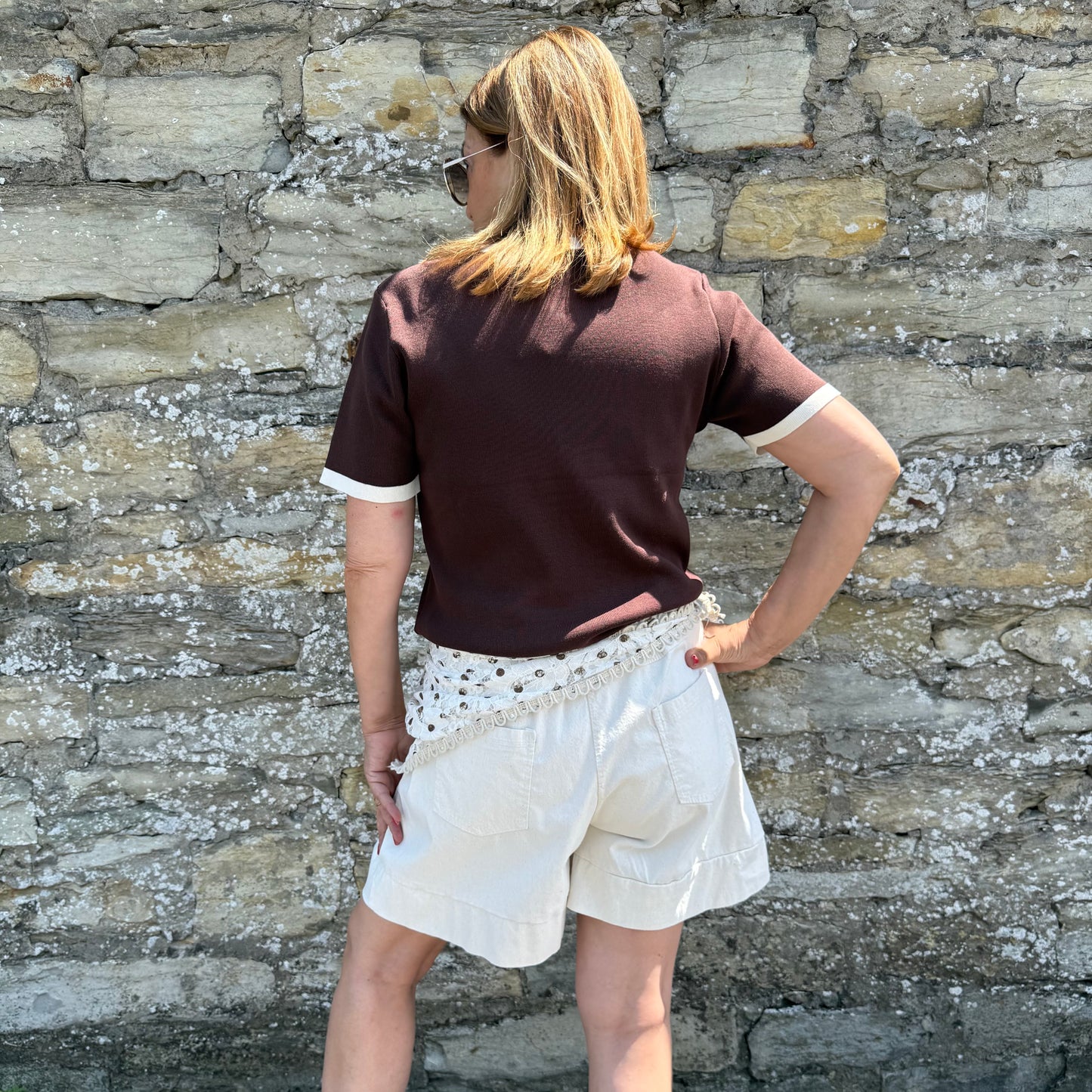 Feinstrickshirt mit Stickerei - Gloria