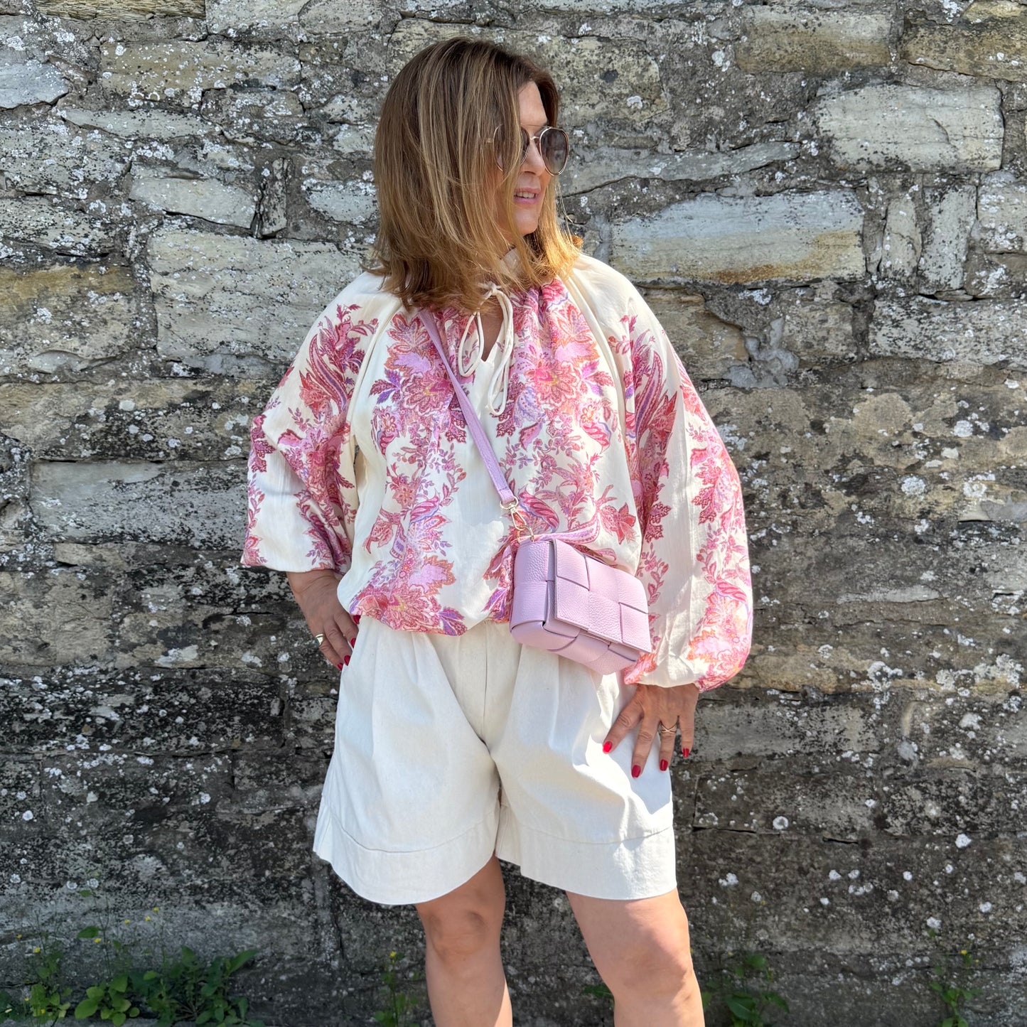 Luftige Bluse mit romantischem Blumenprint - Gilda
