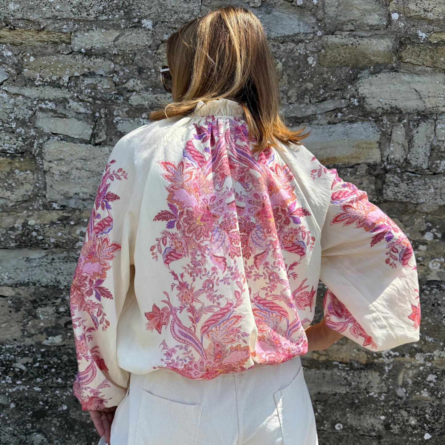 Luftige Bluse mit romantischem Blumenprint - Gilda