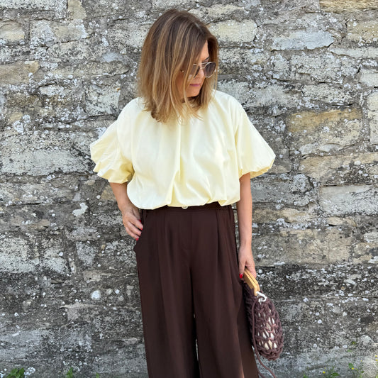 Bluse mit voluminösen Ballonärmeln - Giselle