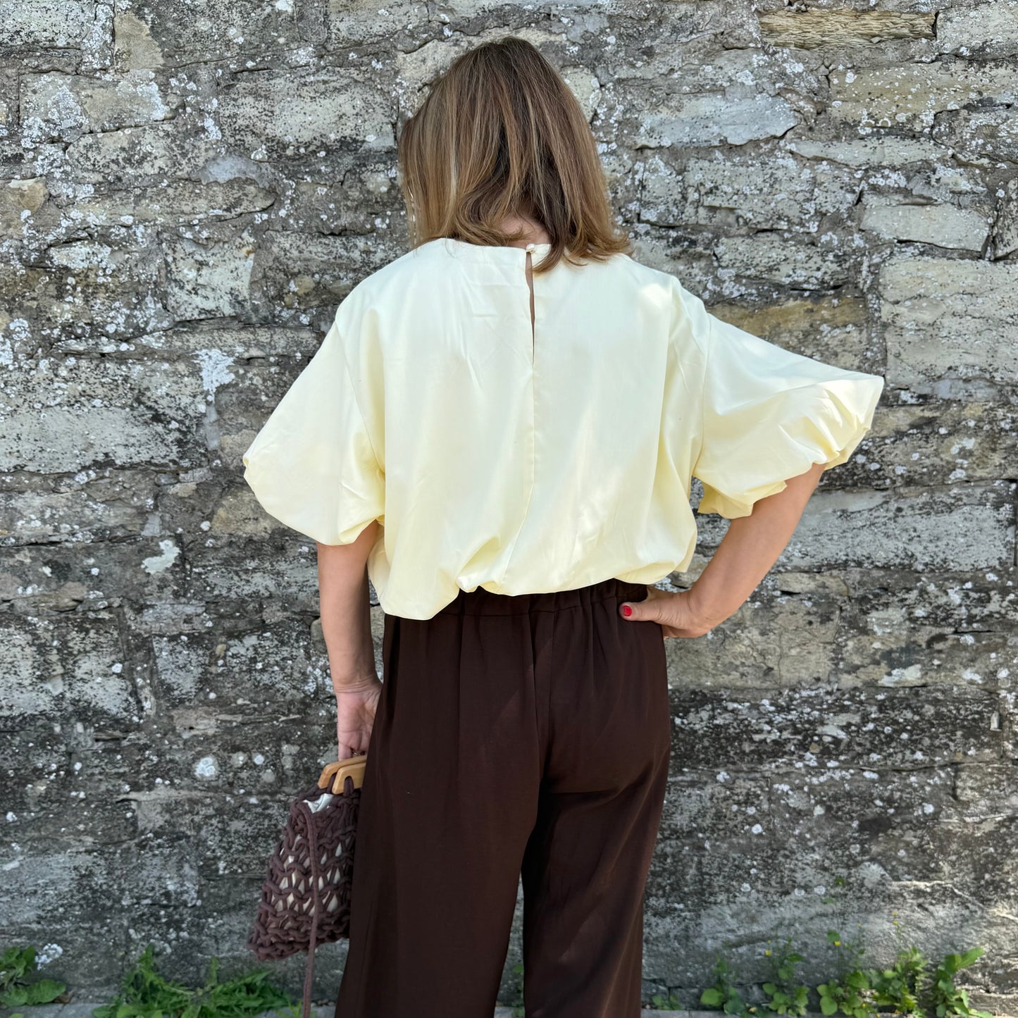 Bluse mit voluminösen Ballonärmeln - Giselle