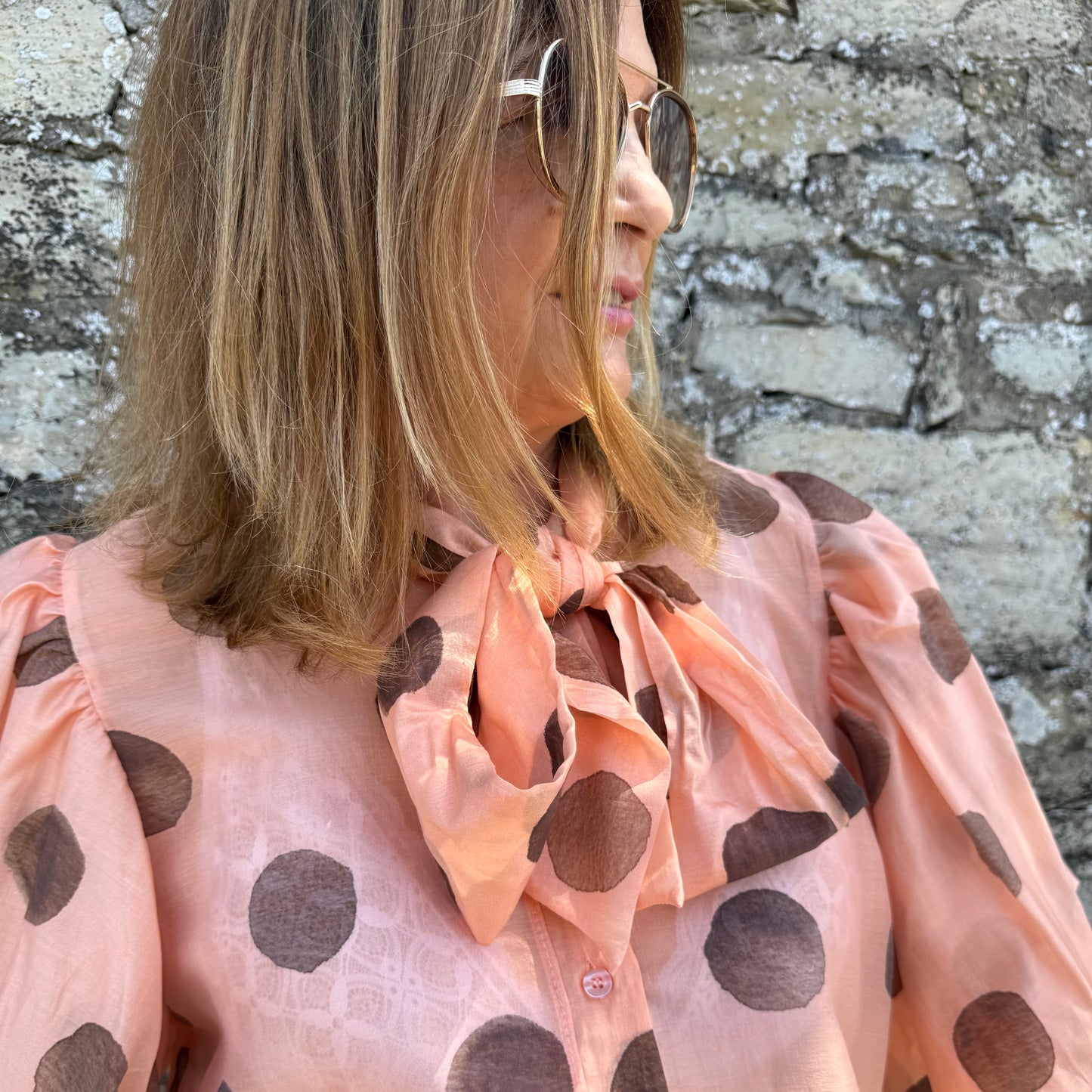Elegante Polka-Dot-Muster Bluse - Eduarda