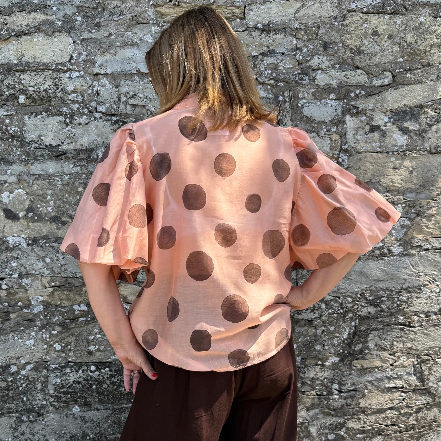 Elegante Polka-Dot-Muster Bluse - Eduarda