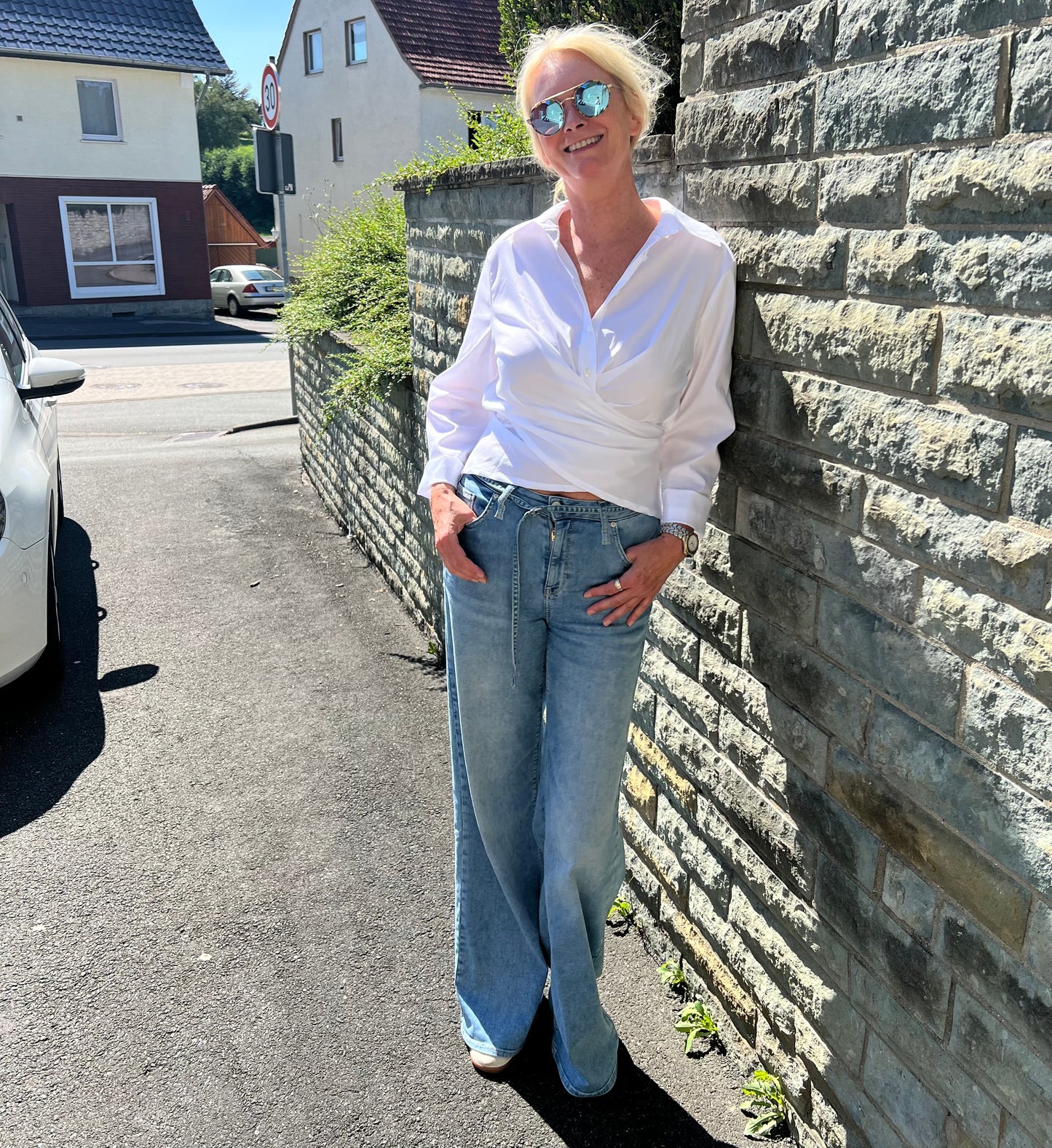 Bluse mit Wickel-Effekt - Geraldine