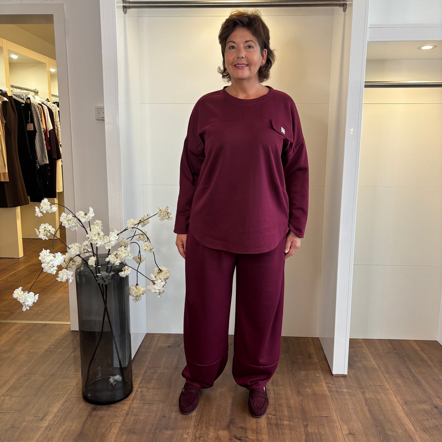 Loungewear-Oberteil „Merlot Moments“