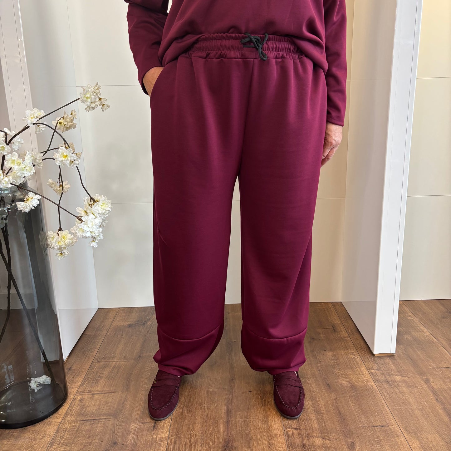 Loungewear-Hose „Merlot-Moments“