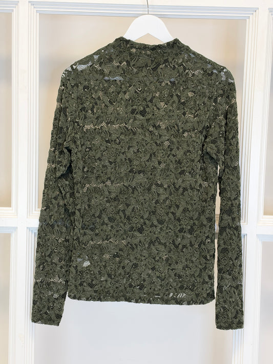 Spitzen-Shirt grün Juna
