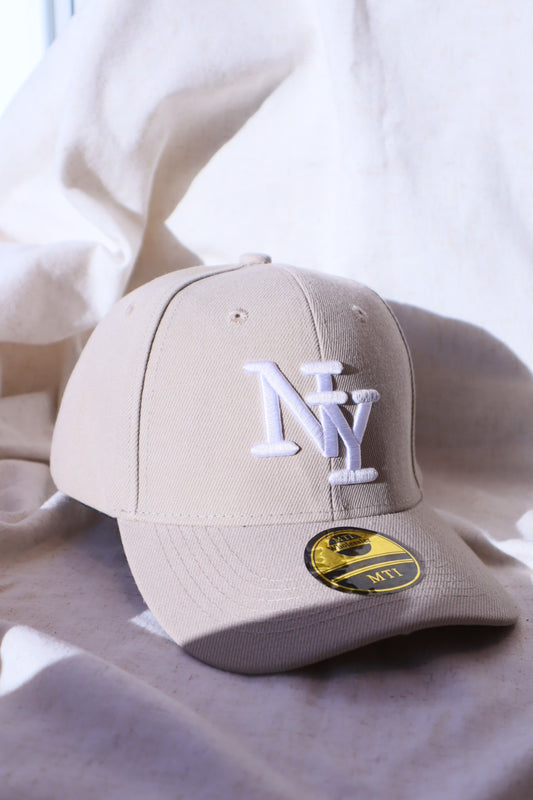 Stylische Snap-Cap New York in Beige