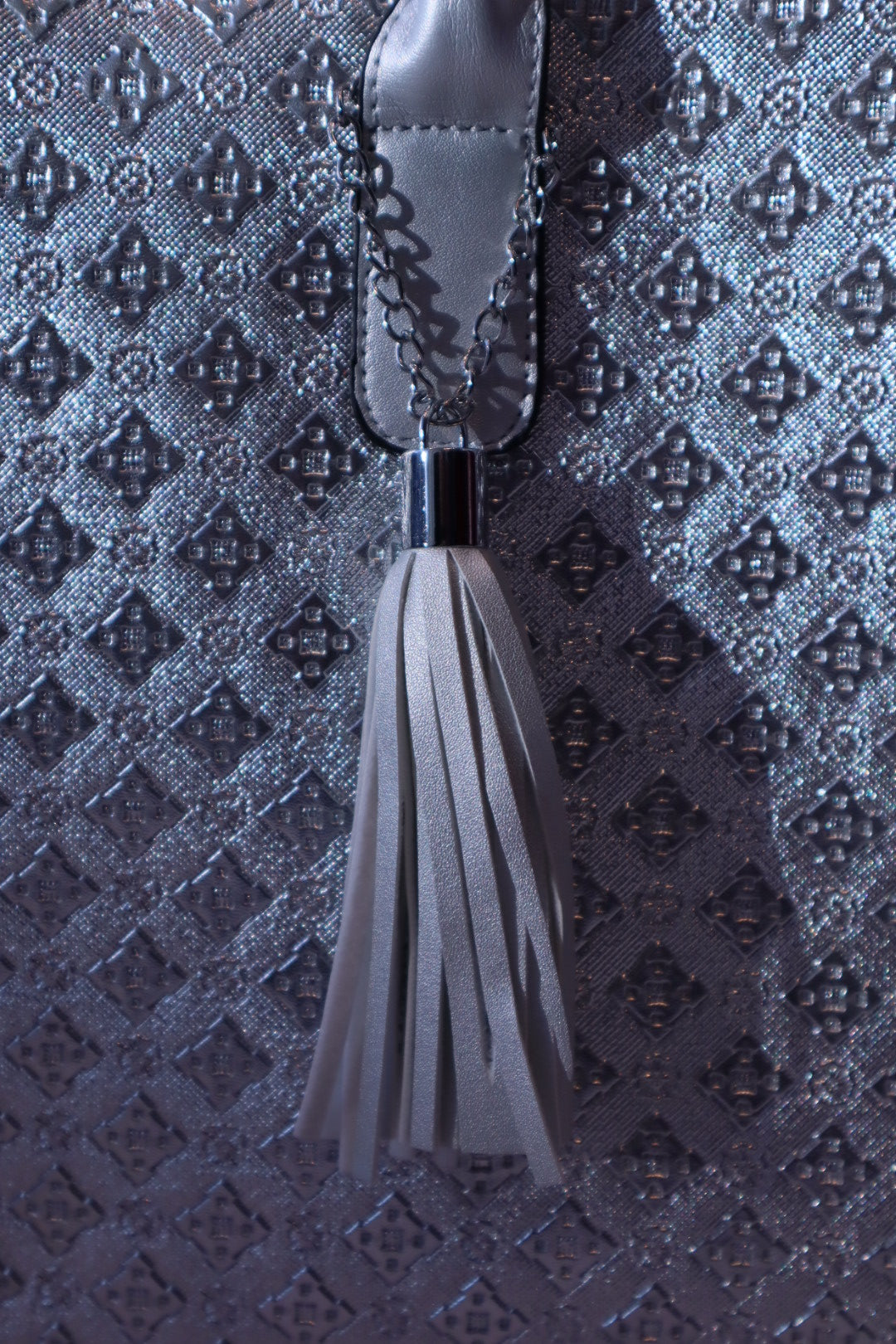 Edle Shopper Tasche in Silber