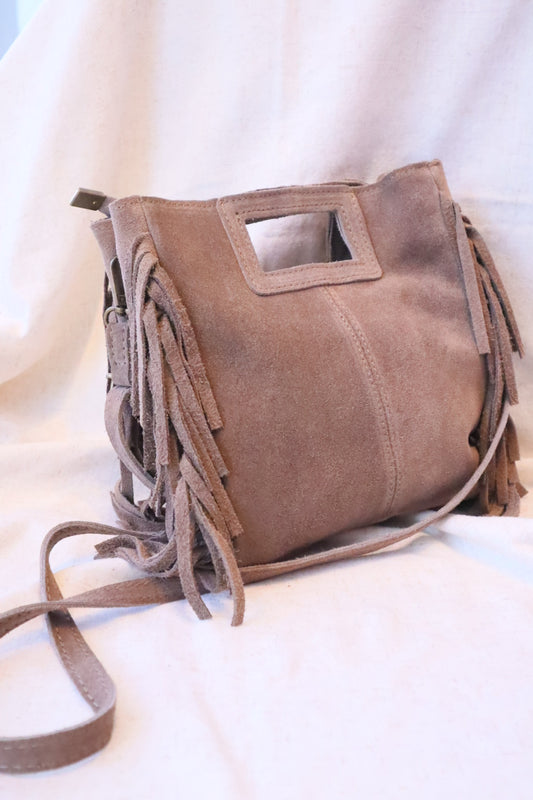 Lässige Umhängetasche aus Wildleder Aisha