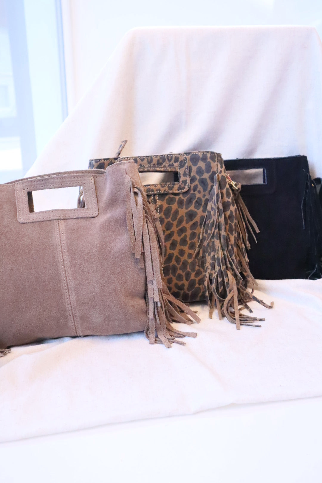 Lässige Umhängetasche aus Wildleder Aisha