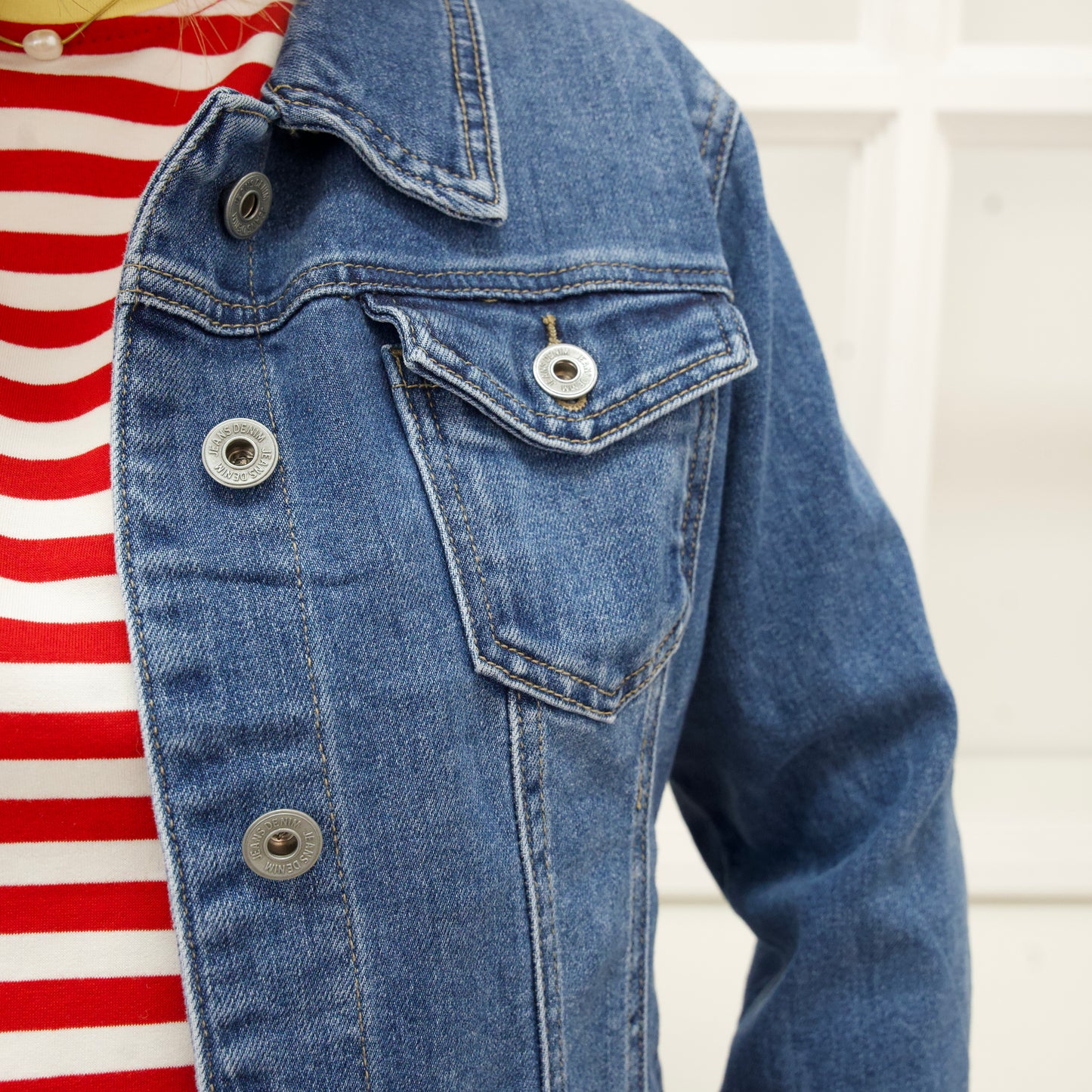 Jeansjacke blau im klassischen Schnitt Darlene